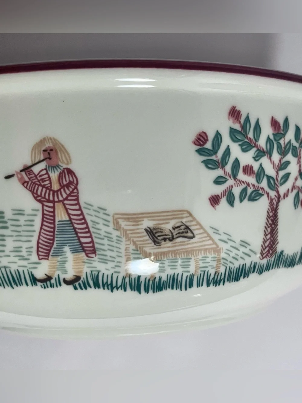 2 VILLEROY & BOCH American Sampler SOUP-CEREAL BOWLS / Vintage 1980s / RARE
